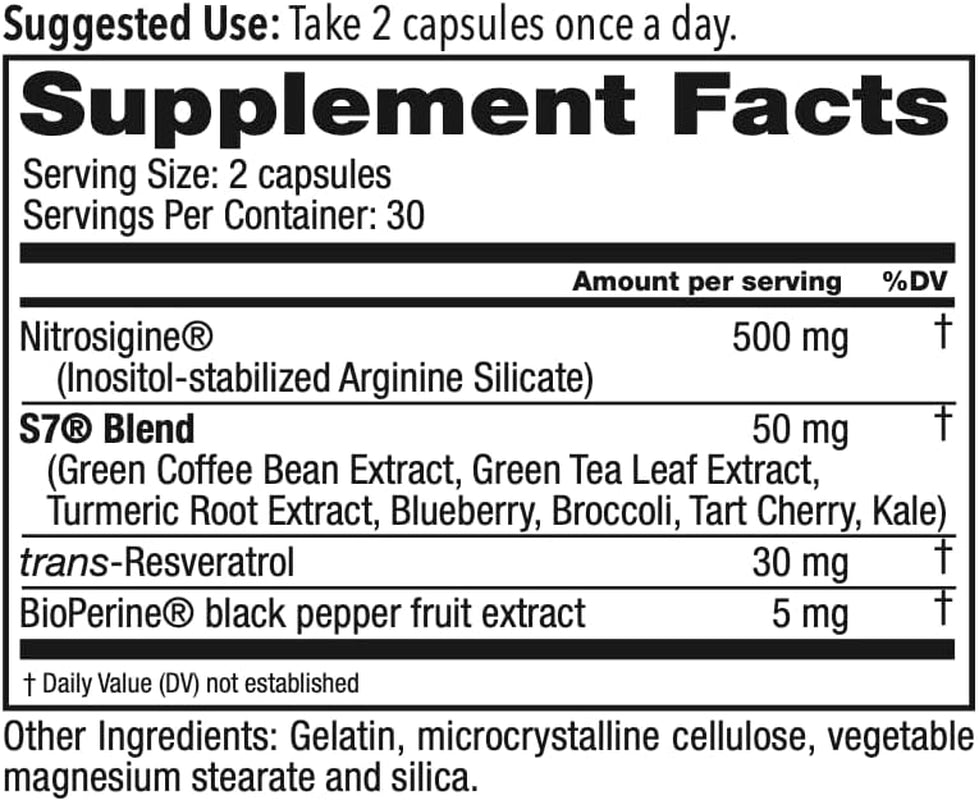 Bloodflow-7 Nitric Oxide Supplements for Men & Women